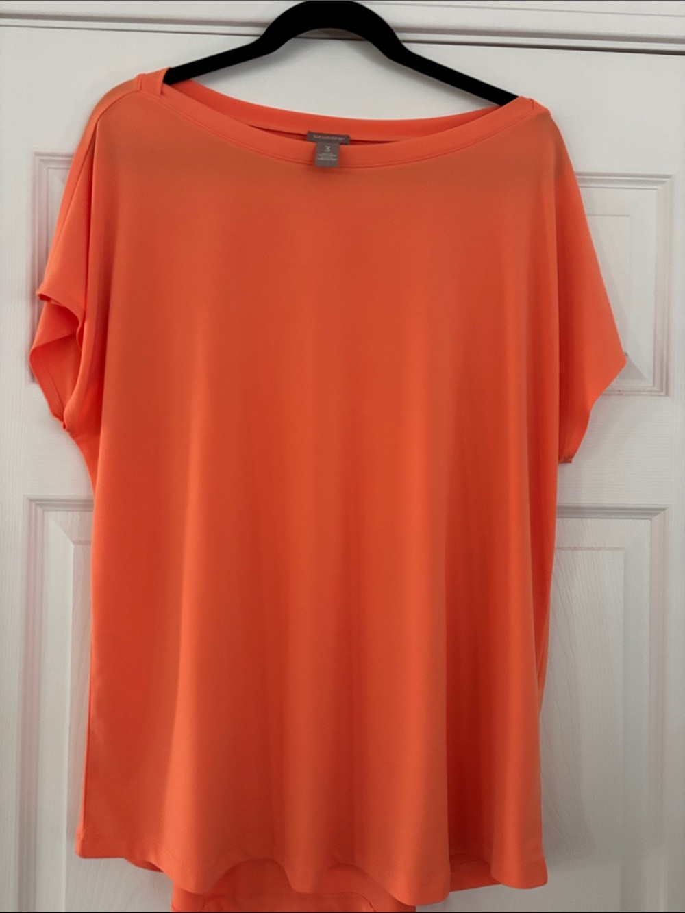 Chico's Vibrant Orange Short Sleeve Dolman Top
